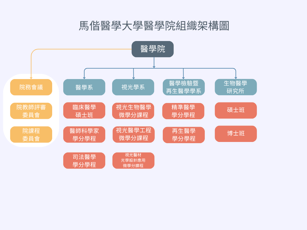 醫學院組織架構圖